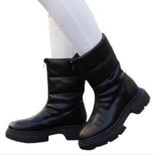 DKNY Women's Fiza Zipper Chunky Boots Size 11